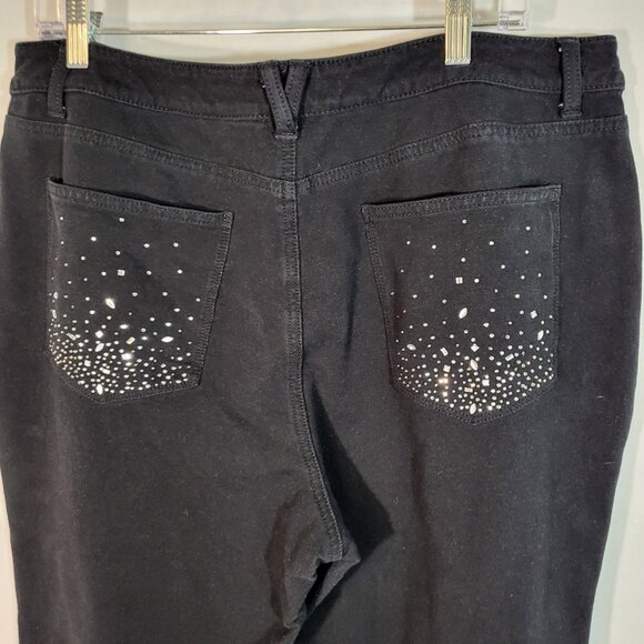 Dream Jeannes by Quacker Factory Women's Jeans Size 16 Short Black - Picture 8 of 13